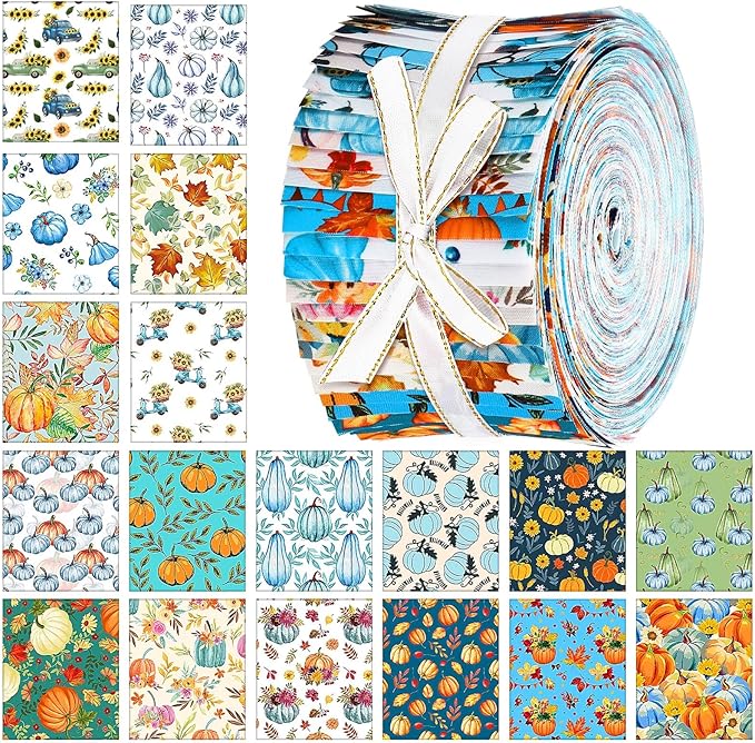 Hosuly 40 Pcs Colored Pumpkin Jelly Fabric by Hosuly