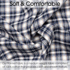 Pico Textiles 2 Yards Bolt Blue and White Tartan Plaid Flannel Fabric - Image 3