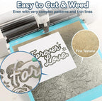 HTVRONT Textured Metallic Permanent Vinyl, Silhouette, Cameo Cutters, - Image 4