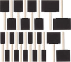 Bates- Foam Paint Brushes, 20 Pack, Wooden Handle | Sponge Brushes by BatesChoice