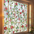 Windimiley Stained Glass Window Film, 3D Rose Floral Decorative Window Covering by WindimileyDecor