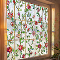 Windimiley Stained Glass Window Film, 3D Rose Floral Decorative Window Covering by WindimileyDecor