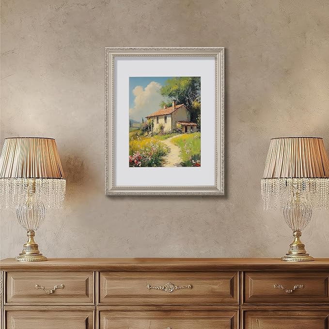 eletecpro 11x14 Vintage Picture Frame, Glass Cover, Horizontal or Vertical - Image 6