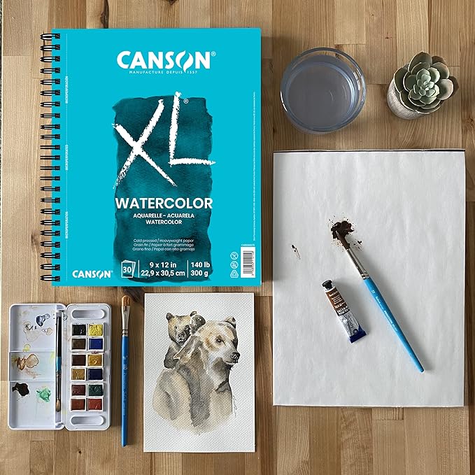Canson XL Watercolor Pad, Wire Bound, 36 Sheets, 9 by 12 Inches - Image 6