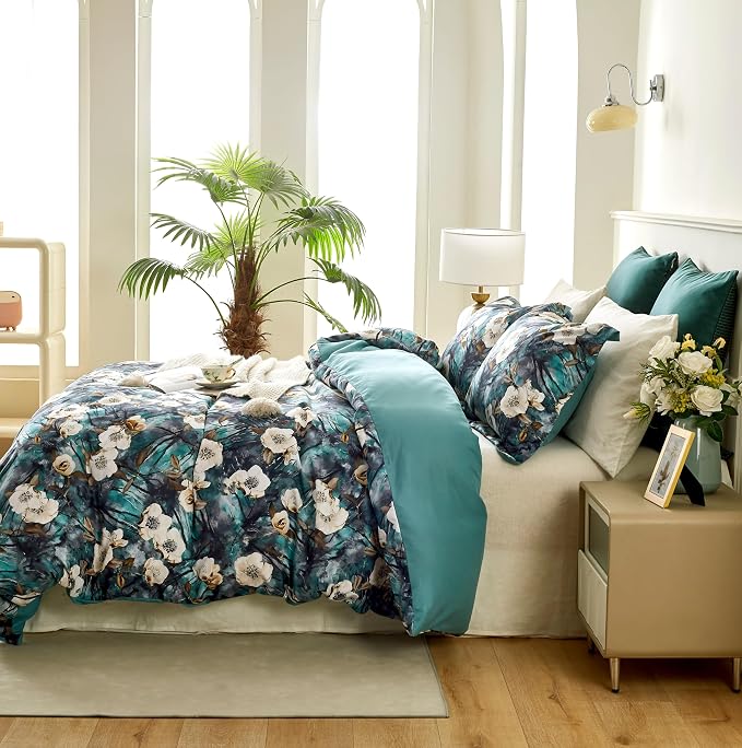 Cupocupa Duvet Cover Full Size Set Boho Floral Pattern Full Duvet Cover Set - Image 3
