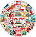 100Pcs Poland Stickers for Luggage, for Water Bottle, Polish Flag Stickers by BulbaCraft