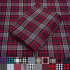 Pico Textiles 10 Yards Bolt Red and Gray Tartan Plaid Flannel Fabric by PicoTextiles