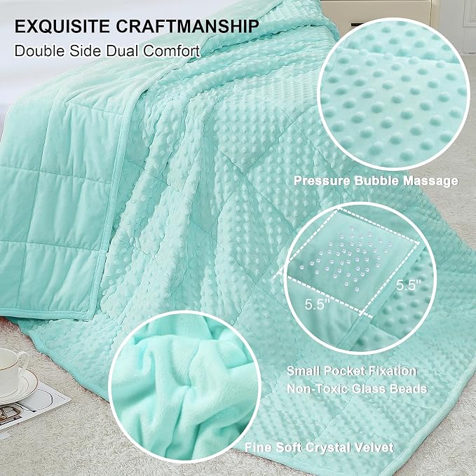 Alomidds Weighted Blanket, Luxury Velvet Heavy Blankets - Image 5