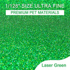 Ceya 3.8oz/ 110g Holographic Ultra Fine Glitter Powder Laser Green Glitter - Image 2