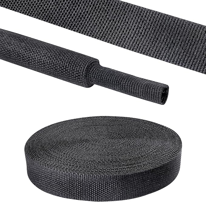 2 in 1 Heat Shrink Braided Sleeving Fabric Tubing-Ideal fit Irregular Shape by Sunnarepoon