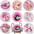 8PCS Pink Disco Diamond Art Coasters Kit by Gemozaic