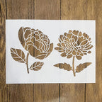 TIAMECH A4 Reusable Peony Flower Stencil - Image 5