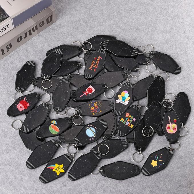 Yoption 20pcs Blank Motel Keychain Bulk - Image 2