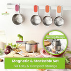 Spring Chef 15 Magnetic Measuring Cups & Spoons, Desert Sunset | Nesting - Image 5