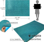 Allgala X-Large Self-Adhesive Glitter EVA Foam Sheets 12 Pack 12x16 inch- - Image 2