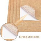 BENECREAT 6 Pcs 11.5 x 8.2" Self-Adhesive A4 Cork Sheets Rectangle Coaster Cork - Image 4
