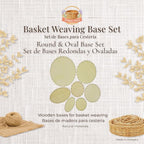 PEDDIG SHOP - Round and Oval Basket Weaving Base Set – 7 Wooden Basket Bases - Image 9