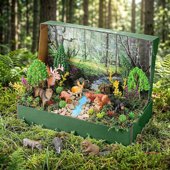 Teyva Daily 48 Pcs Forest Diorama Kit Habitat Project Box Set Forests Diorama - Image 7