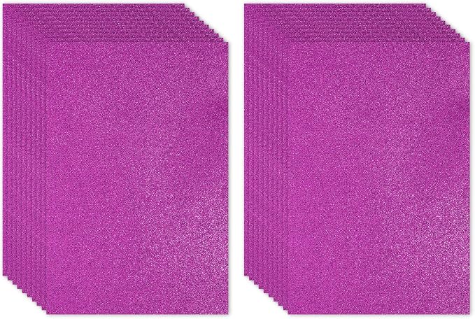 PATIKIL Purple Shiny EVA Glitter Foam Sheet 11 x 8 Inch 2mm Thick Sparkle EVA by PATIKIL