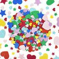 BEISHIDA 1040 PCS Glitter Foam Stickers, Heart Stars Shapes Self-Adhesive by Beishida