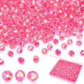 BONNY BOXX 1000pcs 6mm Acrylic Faceted Round Crystal Beads Transparent Pink AB by BONNY+BOXX
