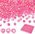 BONNY BOXX 500pcs 8mm Acrylic Faceted Round Crystal Beads Transparent Pink AB by BONNY+BOXX