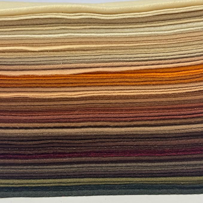 24 Rolls 8"x18" 1.4mm Thick Soft Felt Fabric Sheet 24 Assorted Earth Tone - Image 3
