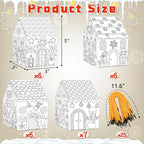 80UncleKimby 25Sets Christmas Crafts Gingerbread House Coloring Kit | Cardboard - Image 3