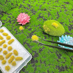 Woohome 78 PCS Model Grass Tufts 2 Size Static Grass Tuft Yellow Miniature - Image 7