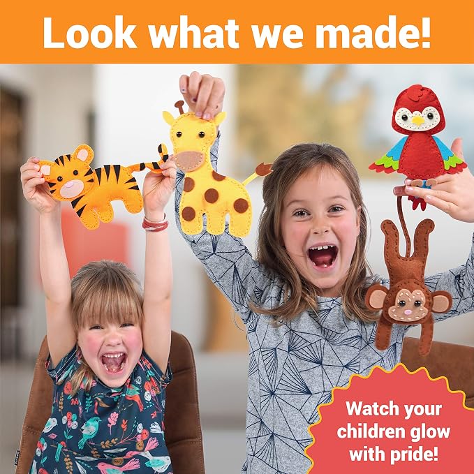 Craftorama Sewing Kit for Kids, Fun and Educational Wild Animal Craft Set for - Image 6