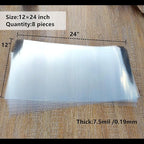 Clear Blank Stencil Sheet for Cuting. 8 Pack 12" x 24" 7.5mil/0.19mm Thick .Gift - Image 2