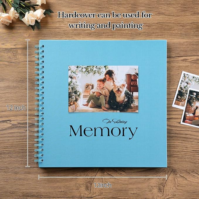 potricher 12 x 12 Inch DIY Scrapbook Album 40 Pages Hardcover Kraft Paper Scrap - Image 2