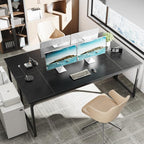 Huuger Computer Desk, 80 Inch Office Desk, Gaming Desk - Image 2