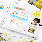 Bstorify Square Scrapbook Photo Albums 50 Pages White Thick Paper, Metal Corners - Image 6