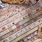 34 Rolls Vintage Washi Tape Set, Letter Map Stamp Stripe Literature Art - Image 4