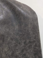 NAT Leathers | Gray Distress Crazy Horse Oily Faux Vegan Leather PU | 1 Yard 36 - Image 2