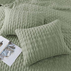 WDCOZY Sage Green Quilt King Size Bedding Sets - Image 4
