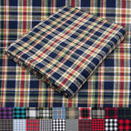 Pico Textiles 8 Yards Bolt Blue Red Tan Tartan Plaid Flannel Fabric by PicoTextiles