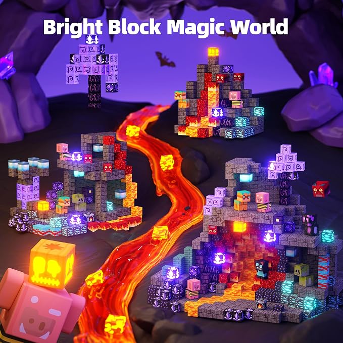 GobiDex Light-Up Magnetic Building Blocks Playset, STEM Sensory Travel Toys - Image 5