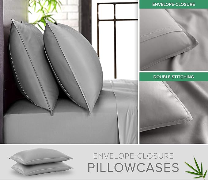 Pure Bamboo Split King Sheets, Genuine 100% Organic Viscose Derived from Bamboo - Image 3