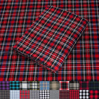 Pico Textiles 10 Yards Bolt Red and Black Tartan Plaid Flannel Fabric by PicoTextiles