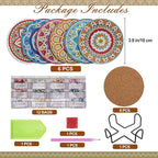 Temlum 6 Pcs Diamond Painting Coasters - Image 2