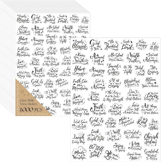 1000 PCS Bible Verse Stickers by Stickyourhappymoment