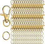 LEOBRO 100PCS Lobster Claw Clasps and Key Rings, Jewelry Making, Art Crafts by LEOBRO