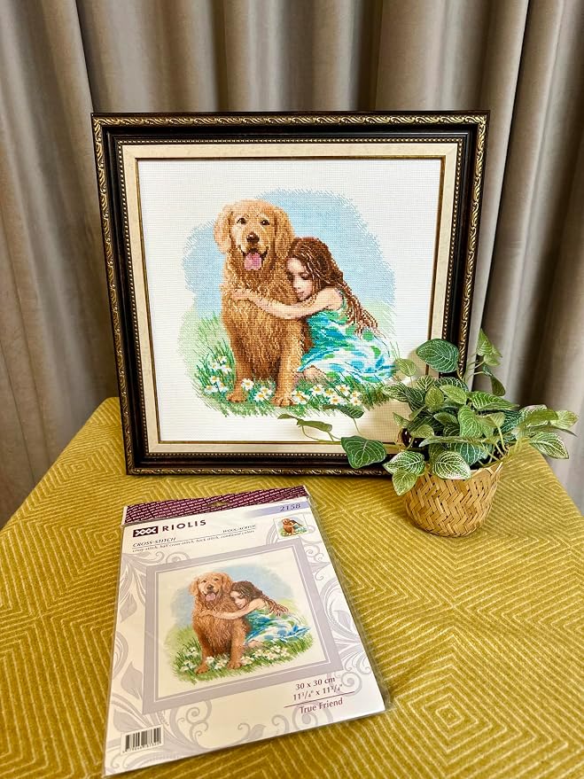 RIOLIS - True Friend 2158, Dogs Cross Stitch Kits 11¾" x 11¾", Counted Cross - Image 6