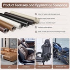 KING MOUNTAIN Leather Repair Patch, 12 x 60 Inches self Adhesive Leather Repair - Image 5