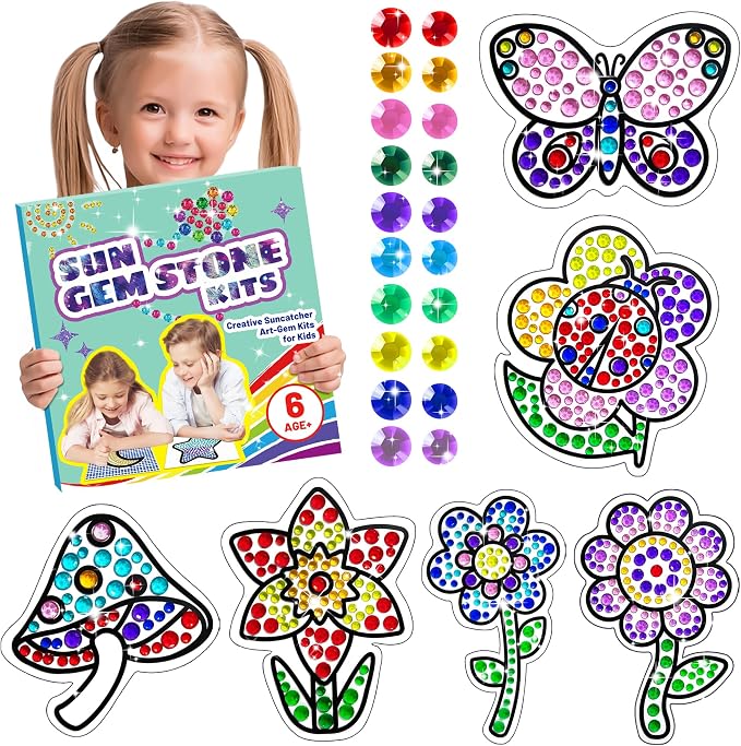 atydkug Window Suncatcher Gemstone Sticker Craft Kits by atydkug