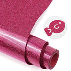 Rose Red Glitter HTV Heat Transfer Vinyl, Glitter Iron on Vinyl 10" X 8ft | by MEVOREW