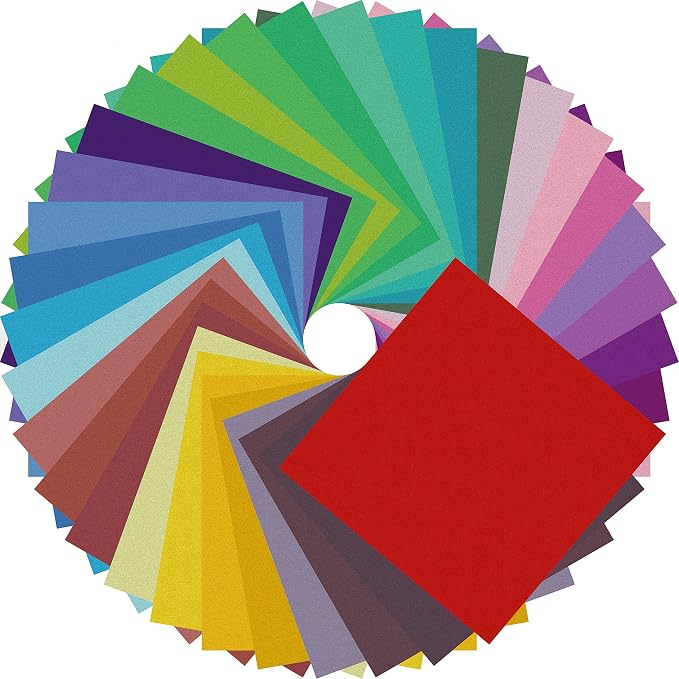 Origami Paper 200 Sheets 6 x 6 Inch Double Sided Colored Paper | Easy to Fold by BUBU