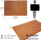 Allgala Jumbo Glitter EVA Foam Sheets 10 Pack 16x24 inch Paper Sheets- Orange - Image 2